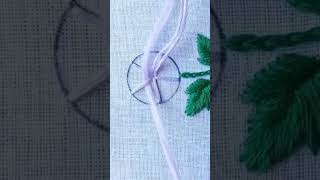 Woven wheel flower embroiderytrending embroiderypatterns ytshorts flowerembroidery embroidery [upl. by Devonna]