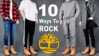 10 Ways To ROCK Timberland Boots  Mens Outfit Ideas [upl. by Romaine]