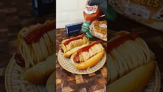 🤯Spaghetti Hotdogs😱 shorts TheJoshElkin KyleIstook [upl. by Noj]