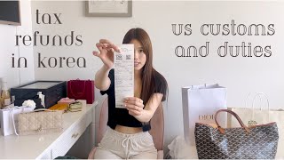 EVERYTHING YOU NEED TO KNOW ABOUT TAX REFUNDS IN KOREA🇰🇷🛍️ 💸 Tax refund process  US customsduties [upl. by Afihtan213]