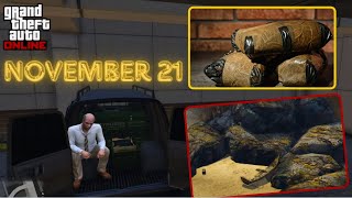 GUN VAN SHIPWRECK amp GS CACHE LOCATION TODAY NOVEMBER 21 IN GTA ONLINE [upl. by Aihsinat]