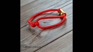 Single Loop with Shell Casing paracord bracelet shorts [upl. by Enylecoj]