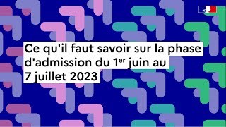 Parcoursup 2023  ce qu’il faut savoir sur la phase d’admission [upl. by Aillimac736]