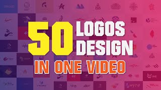 Best 50 Logos Design In One Video  Part 04 [upl. by Nillor]