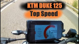 TOP SPEED  KTM DUKE 125 2020 RAW SOUND [upl. by Walsh135]