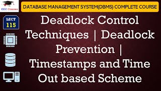 L115 Deadlock Control Techniques  Deadlock Prevention  Timestamps and Time Out based Scheme [upl. by Hnim281]