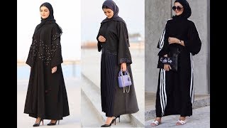 احدث عبايات خليجية سوداء فخمة للأنيقات Latest black Abaya designs [upl. by Limbert]