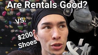 Is a Beginner Climbing Shoe Rental Worth it  Climbing on a Budget [upl. by Yanahc]