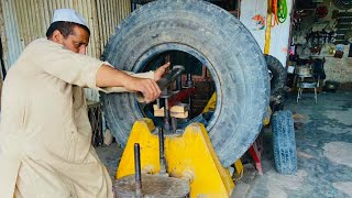 Amazing Technique of Repairing A Hard Damaged Sidewall Truck Tire Impressive Skills To Repair Tire [upl. by Nova724]