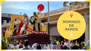 Así se vivió el DOMINGO DE RAMOS en centro de SAN SALVADOR  SEMANA SANTA EL SALVADOR 2022 [upl. by Antonina]