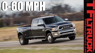 2016 Ram 3500 Dually 060 MPH Review How Fast is 900 lbft of Torque [upl. by Rubbico51]