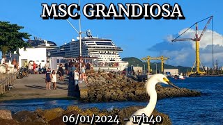 MSC Grandiosa saindo de Santos 06012024 [upl. by Gnuh]