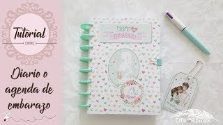 ¡IMPRIMIBLES GRATIS Agenda o diario de embarazo tipo Happy planner [upl. by Hump220]