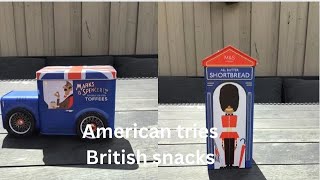 American tries British Snacks🩷🩷🇬🇧🇺🇸😁 [upl. by Ihtac884]