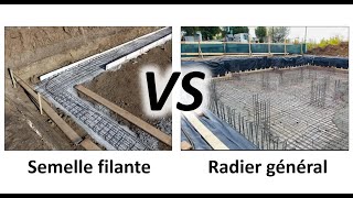 Comparaison entre la semelle filante et le radier général [upl. by Siloa]