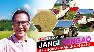 Jangi tangao skangipa changna nikaha  Rice cutting machine  Garo vlog  Garo [upl. by Xuaeb]