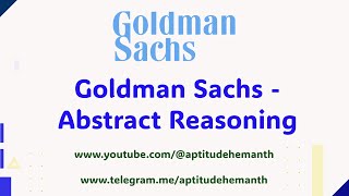 Goldman Sachs  Abstract Reasoning  Previous Qs [upl. by Ennayelhsa677]