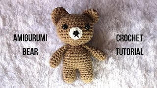 AMIGURUMI BEAR CROCHET TUTORIAL  TUTORIAL BONEKA RAJUT [upl. by Elicec400]