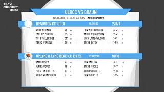 Uplyme amp Lyme Regis CC 1st XI v Braunton CC 1st XI [upl. by Nebeur]