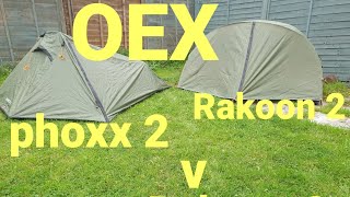 OEX Rakoon 2 V OEX Phoxx II Wild campingbackpacking Tents [upl. by Woodson855]