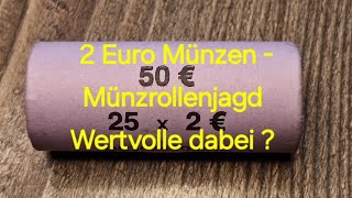 2 Euro Münzen  Münzrollenjagd  Wertvolle 2 Euro Münzen drin [upl. by Atidnan620]