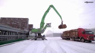 SENNEBOGEN 860 ESeries  Port handling  Estonia [upl. by Olaznog]