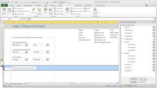 Show hide list boxes using Excel VBA [upl. by Notnroht155]