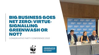 Big business goes net zero Virtuesignalling greenwash or not  Conservative Party Conference 2022 [upl. by Malina]