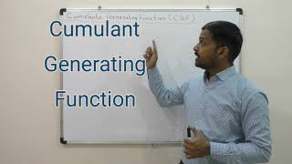 Cumulant Generating Function  CGF  Definition  Relation between CGF and MGF  Gourav Manjrekar [upl. by Aliak]