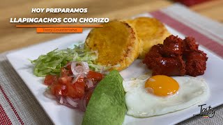 LLAPINGACHOS CON CHORIZO AMBATEÑO… Sabor festivo [upl. by Katleen]