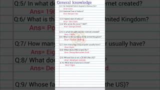 General knowledge  gk short video  Interesting gk Question  english gk shortvideo [upl. by Rehpotsirahc]