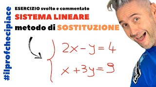 SISTEMI LINEARI metodo di SOSTITUZIONE  la matematica che ci piace [upl. by Herculie884]