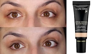 REVIEWDEMO Lancome Effacernes Waterproof Undereye Concealer [upl. by Ydrah]