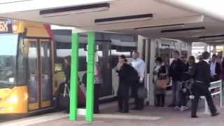 Tea Tree Plaza Bus Interchange OBahn Guided Busway AdelaideMetro 2014 Video [upl. by Adnilrev]