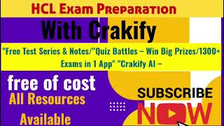 HCL Exam Preparation 2025  Latest Notes Test Series Previous Papers Latest Updates [upl. by Shaper]