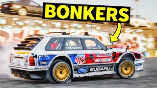 Travis Pastranas Family Huckster Tests Tires for Gymkhana 2022 [upl. by Nairred]