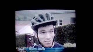 TV1 News Story of SINZ Unicycle Tour Jan 2007 Unicycling Baldwin Street [upl. by Yarised]