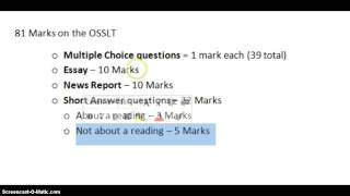 Period 4  OSSLT Short Answer Questions Practice 2014 [upl. by Ingles]