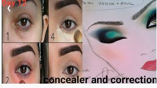 how to use concealer and correctorprofessional makeup artist coursehow to apply concealer on dark [upl. by Shurwood]