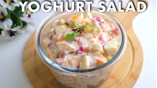 Yoghurt with Fruit Mix  Best Breakfast for Weight loss  Yoghurt Fruits Salad [upl. by Naashom956]