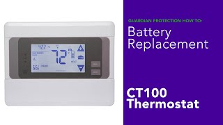 How to Replace the Battery for a CT100 ZWave Thermostat [upl. by Ahsinaj655]