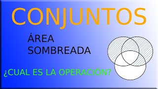 Operación correspondiente al área sombreada de un diagrama de Venn [upl. by Malda]