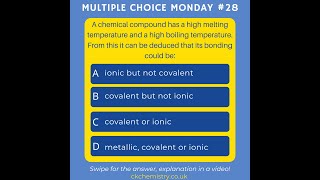 Chemistry A Level multiple choice bonding and structure [upl. by Rhee]