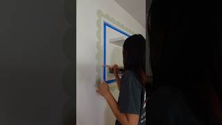 painting a scalloped frame in my bar area  my fruit themed dining room [upl. by Dwan]