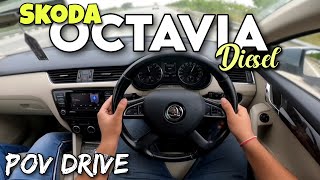 SKODA OCTAVIA  ASMR  20L TDI DSG 148BHP  4K Highway POV Drive [upl. by Erdnad223]