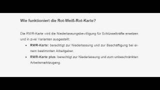 Die RotWeißRotKarte  das neue Zuwanderungssystem [upl. by Ruamaj295]