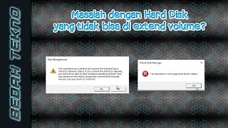 The Operation is Not Supported by the Object  Hard Disk failed to create Extend Volume Partition [upl. by Nwahsauq]