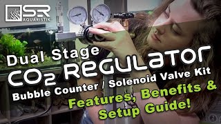 How to Setup a Dual Stage CO2 Regulator with Bubble Counter and Solenoid Kit  SR Aquaristik [upl. by Ynar161]