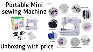 Mini Sewing Machine Unboxing 2023Mini multifunctional Sewing Machine Review potablesewingMachine [upl. by Ecnahs]