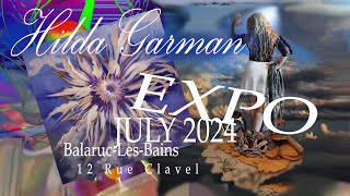 Exhibition of Hilda Garman July 2024 in Balaruc Les Bains Music by Hilda Garman 50 oil paintings [upl. by Trinia]